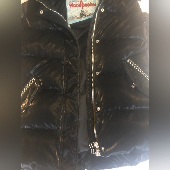 WOODPECKER WOODY BOMBER JACKET - ALL WET BLACK New - Picture 11 of 16